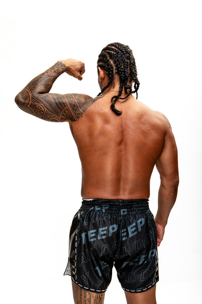 Teep ALL DAY Thai boxing shorts Black