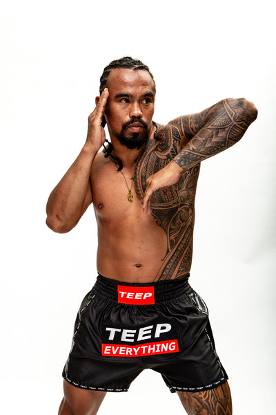 Black Thai Boxing Shorts for Men - Premium Sports Outfit 2026