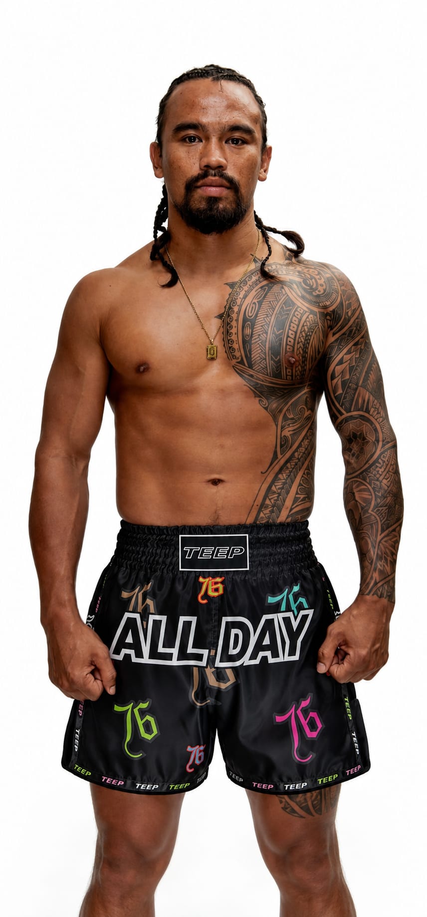 Men's TEEP ALL DAY Printed Shorts - Muay Thai Fighter Activewear