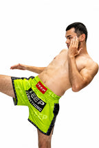 Men's Lime Green Muay Thai Fight Shorts - Teep Everything Sports Short