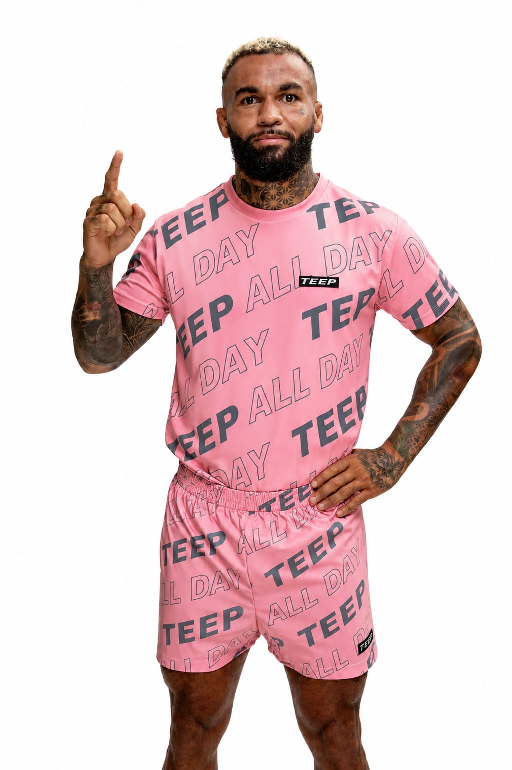 Pink Dry-Fit Training T-Shirt for Men's - High Quality Sports Clothing
