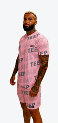 Pink Dry-Fit Training T-Shirt for Men's - High Quality Sports Clothing


