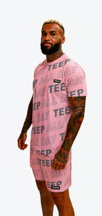 Pink Dry-Fit Training T-Shirt for Men's - High Quality Sports Clothing

