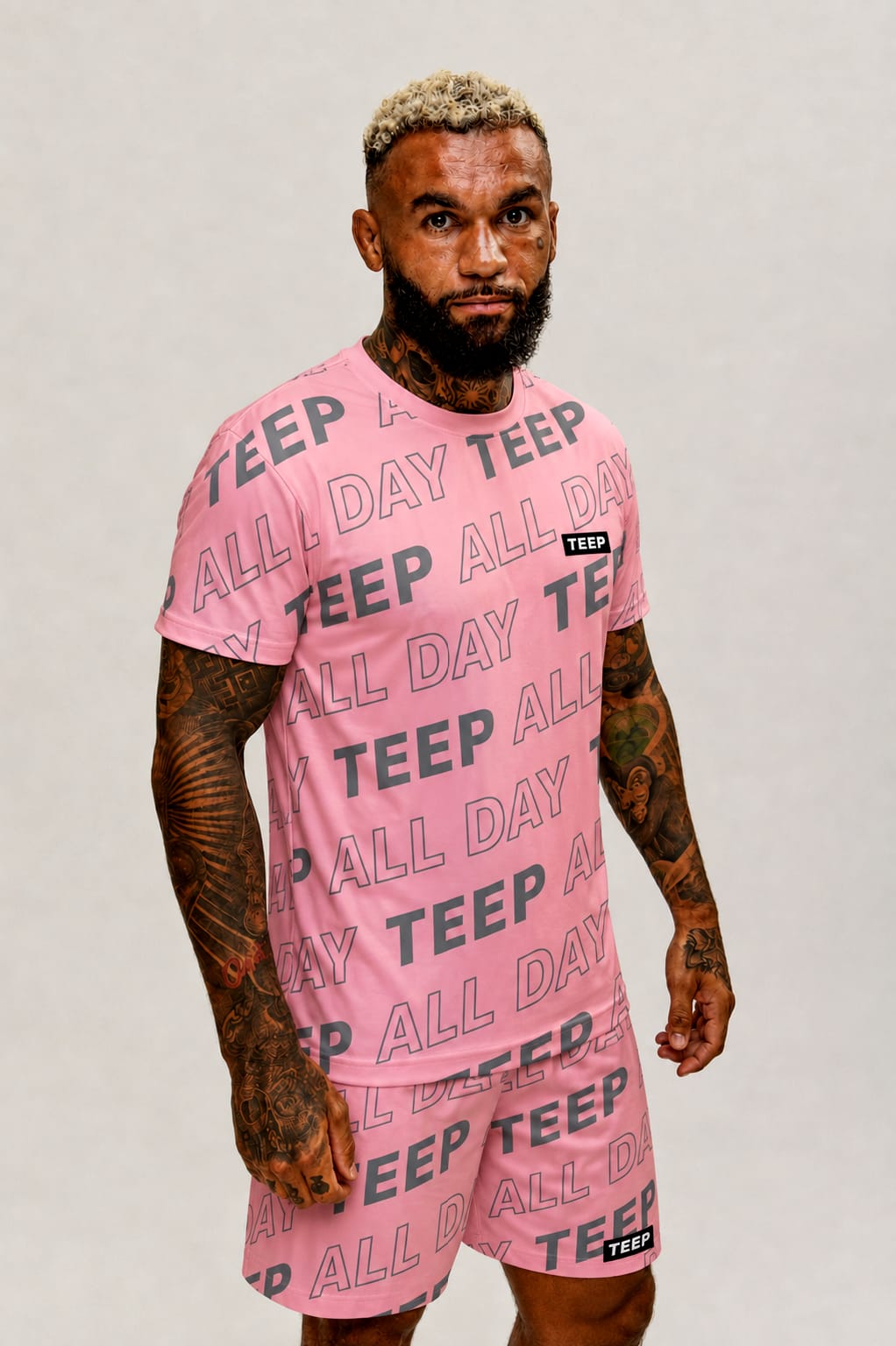Pink Dry-Fit Training T-Shirt for Men's - High Quality Sports Clothing

