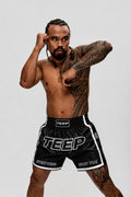 Black Muay Thai Fighter Shorts - Limited Edition TEEP Printed Shorts
