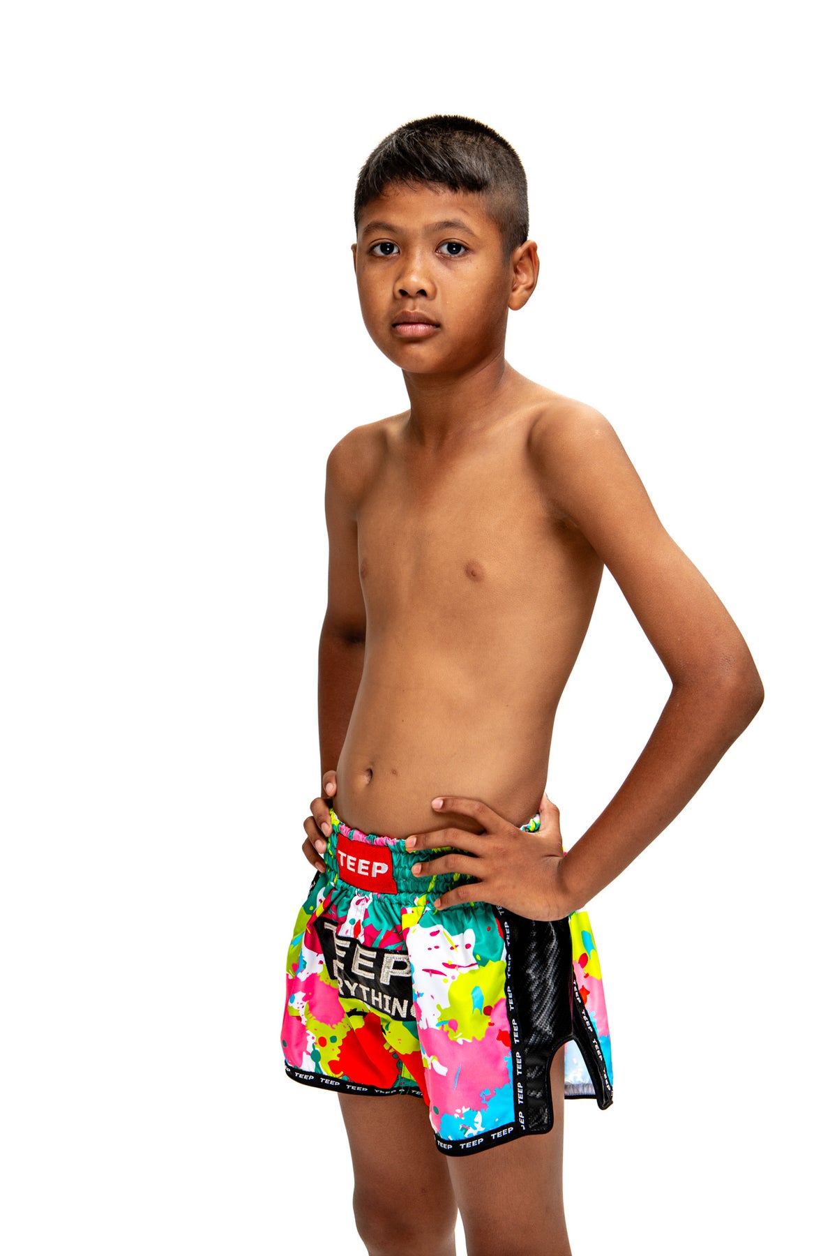 Kids Multi-Colour Muay Thai Shorts - TEEP Boxing Clothing Online

