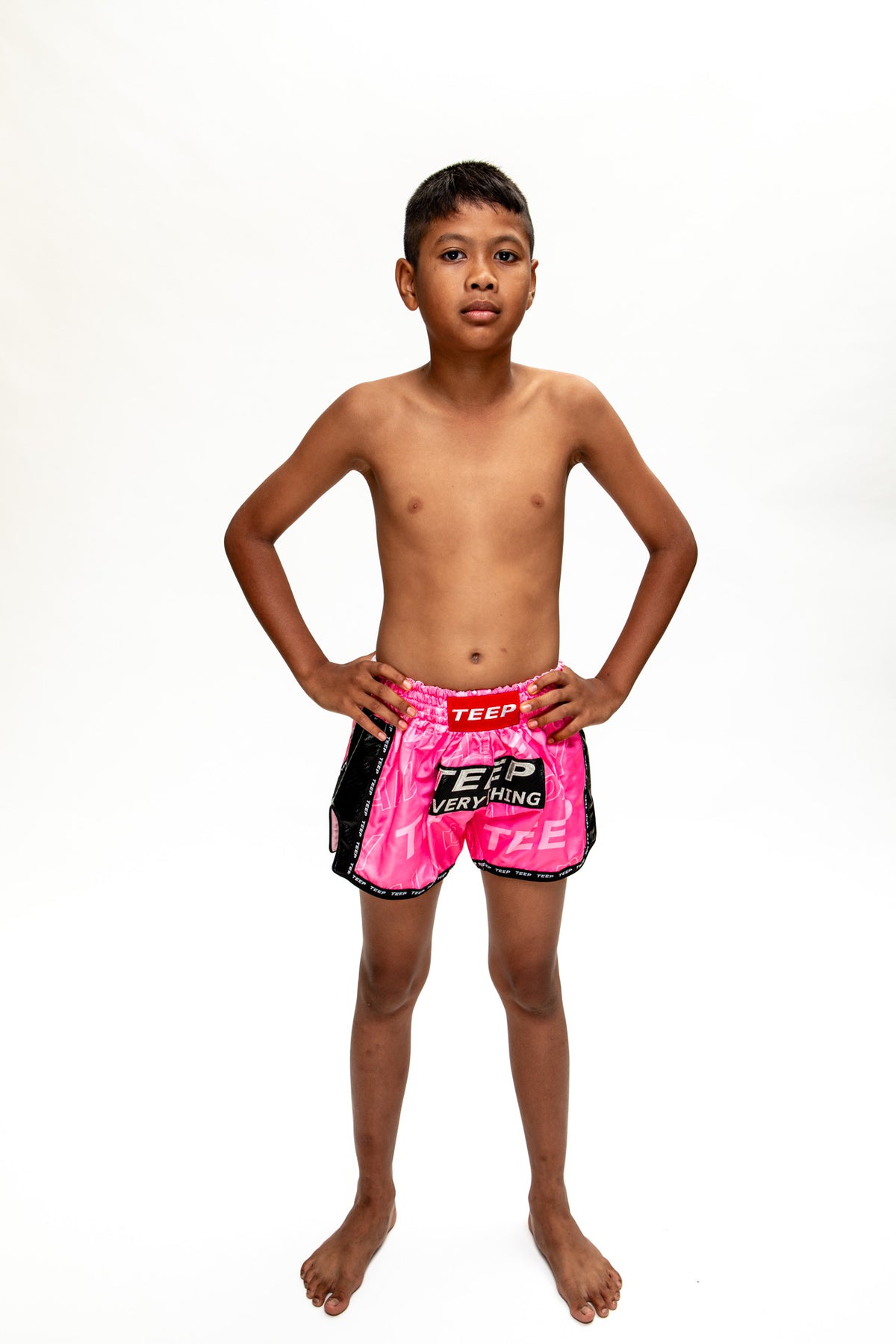 Pink Kids Muay Thai Pink Shorts - TEEP Sports Activewear Online


