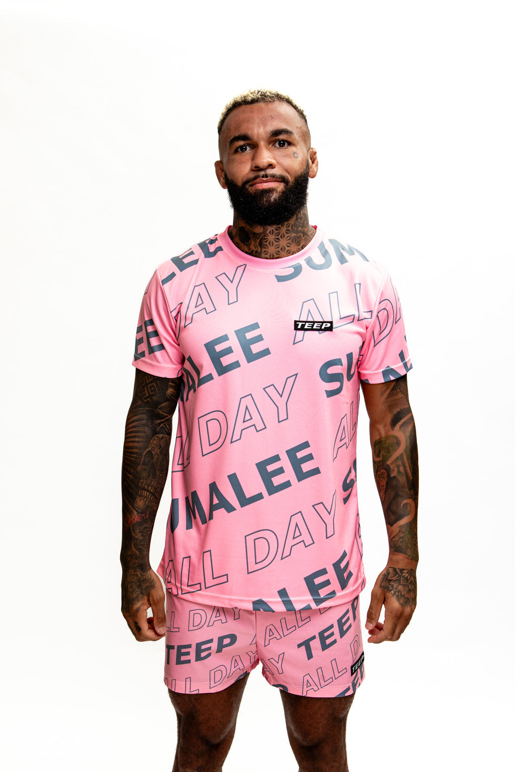 Pink Dry-Fit Training T-Shirt for Men's - High Quality Sports Clothing

