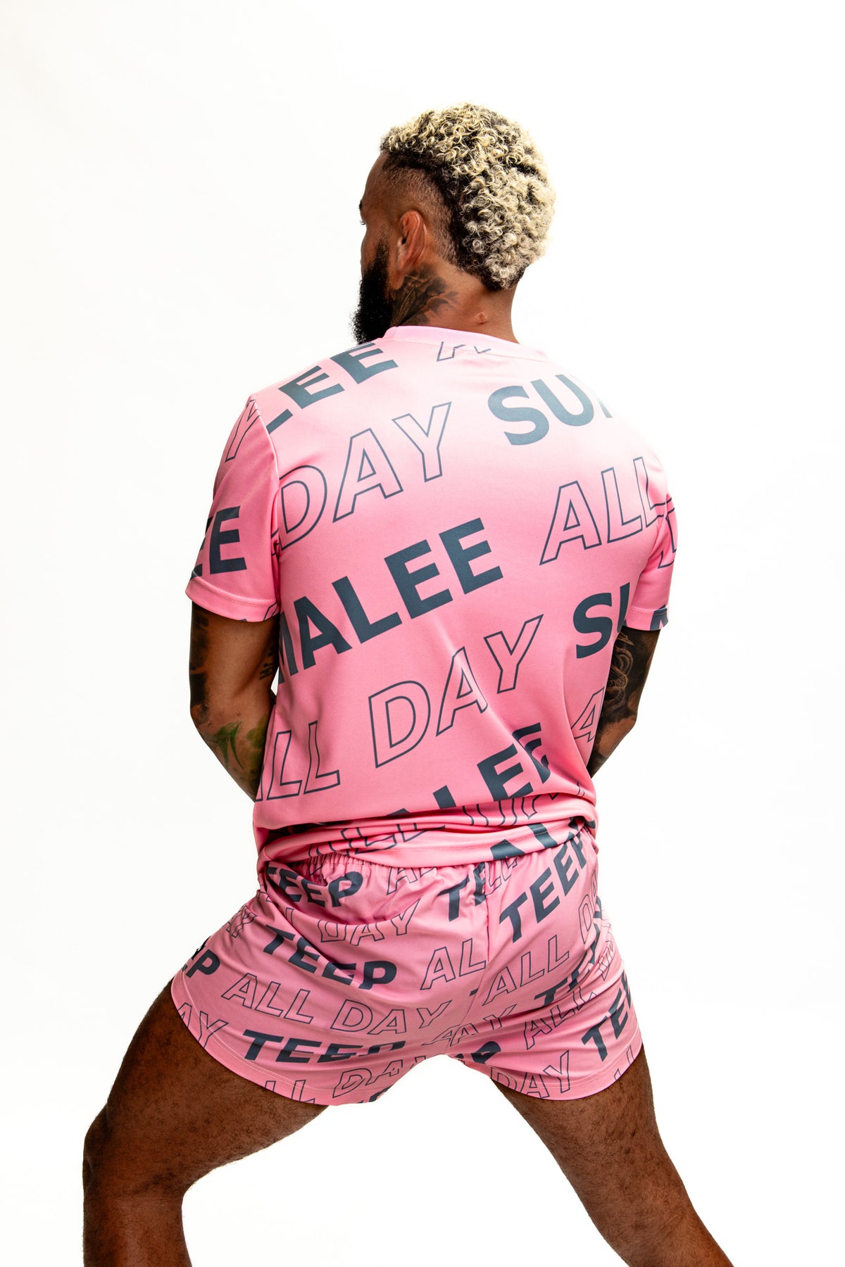 Pink Dry-Fit Training T-Shirt for Men's - High Quality Sports Clothing
