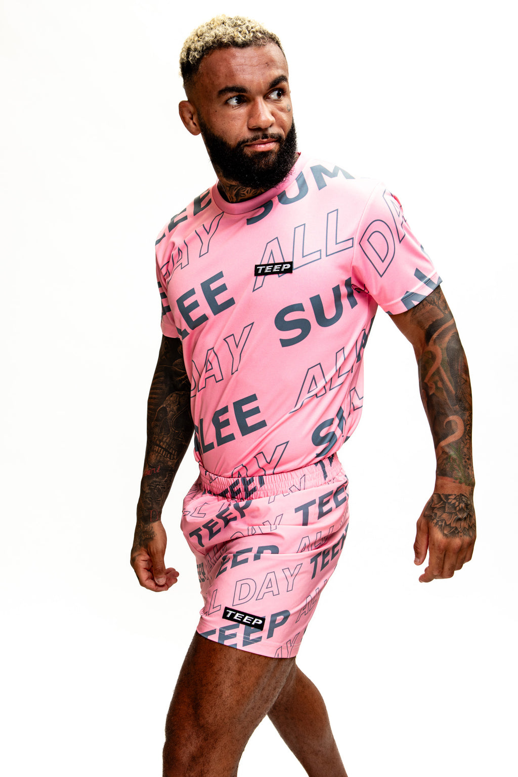 Pink Dry-Fit Training T-Shirt for Men's - High Quality Sports Clothing
