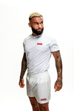 White TEEP Pattern Shorts - Muay Thai & Gym Training Outfit For Men's