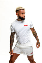 White TEEP Pattern Shorts - Muay Thai & Gym Training Outfit For Men's

