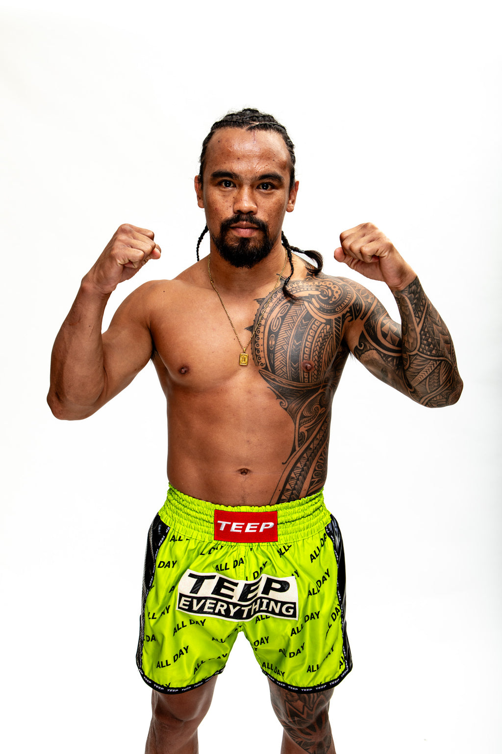 Teep Everything & All Day Muay Thai shorts Lime Green

