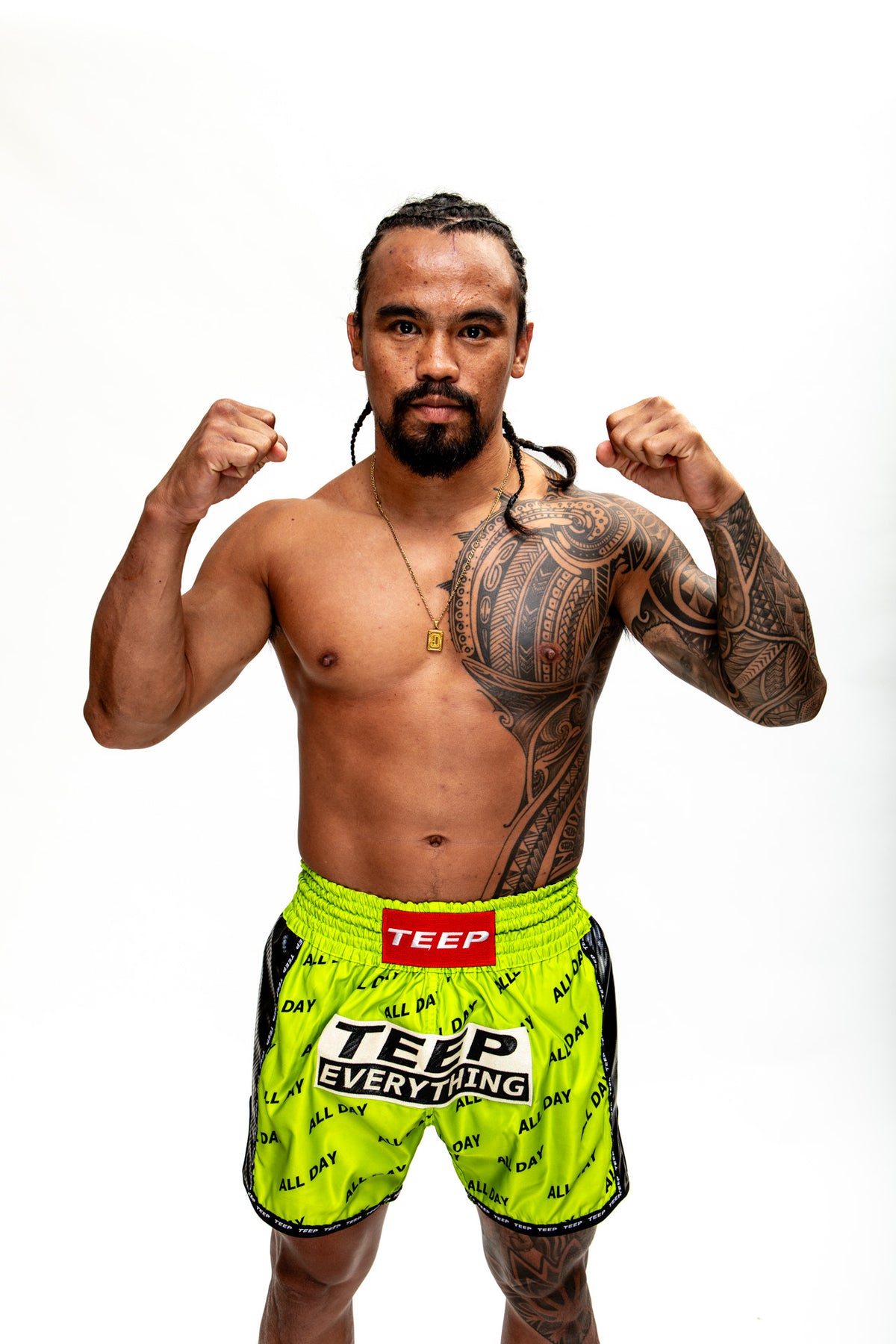 Teep Everything & All Day Muay Thai shorts Lime Green

