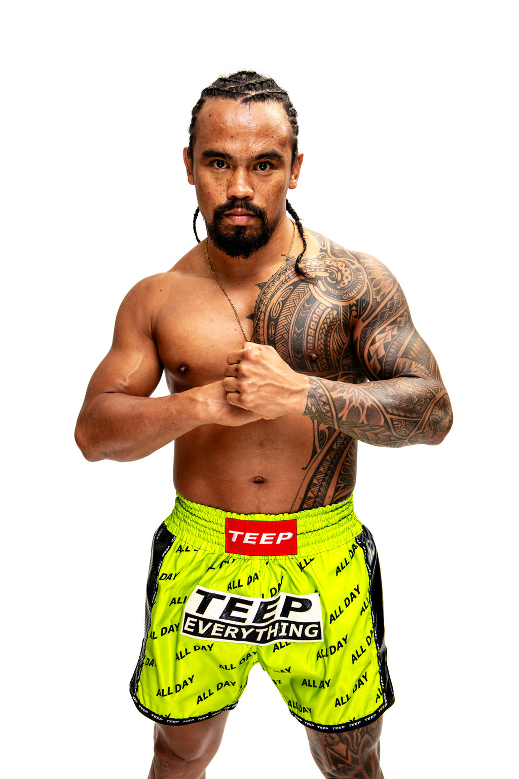Teep Everything & All Day Muay Thai shorts Lime Green

