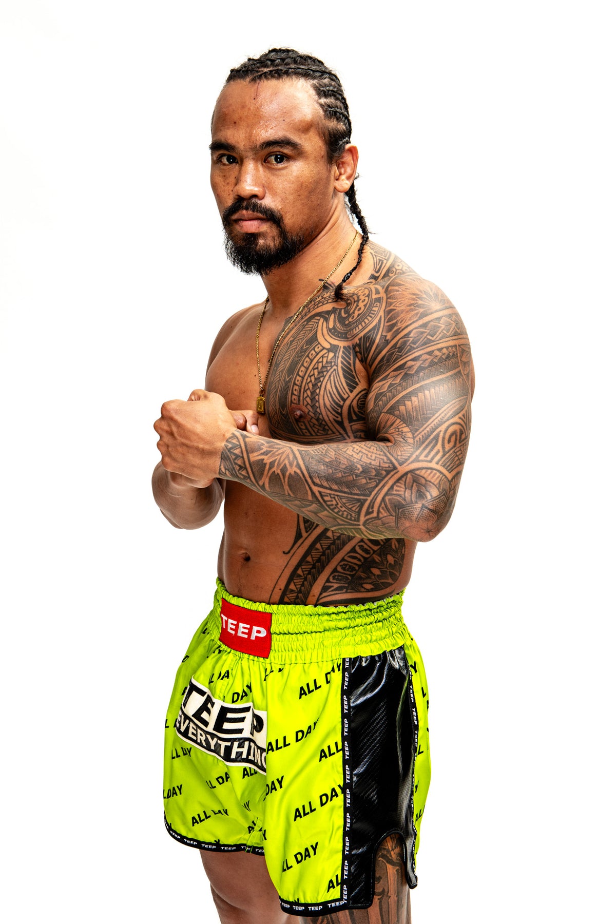 Teep Everything & All Day Muay Thai shorts Lime Green

