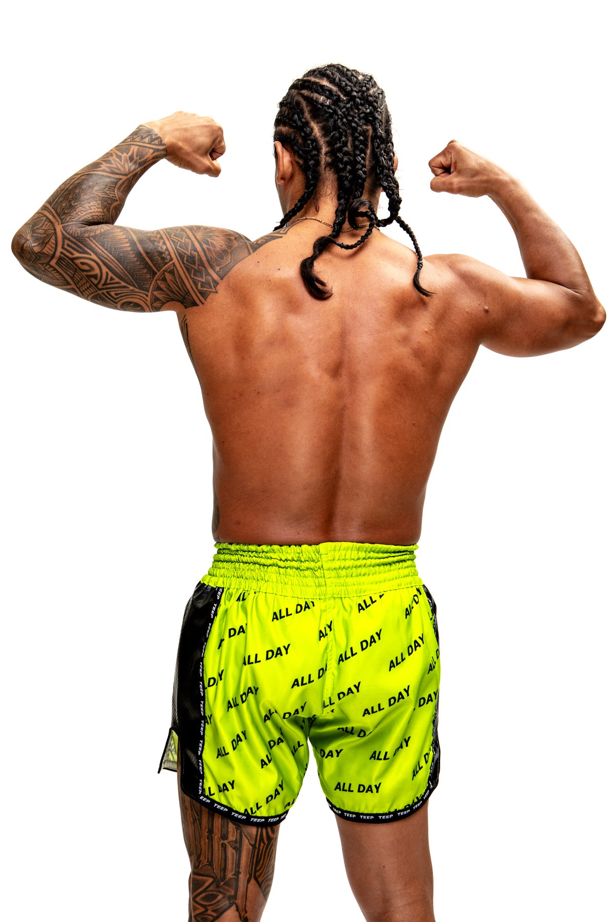 Teep Everything & All Day Muay Thai shorts Lime Green

