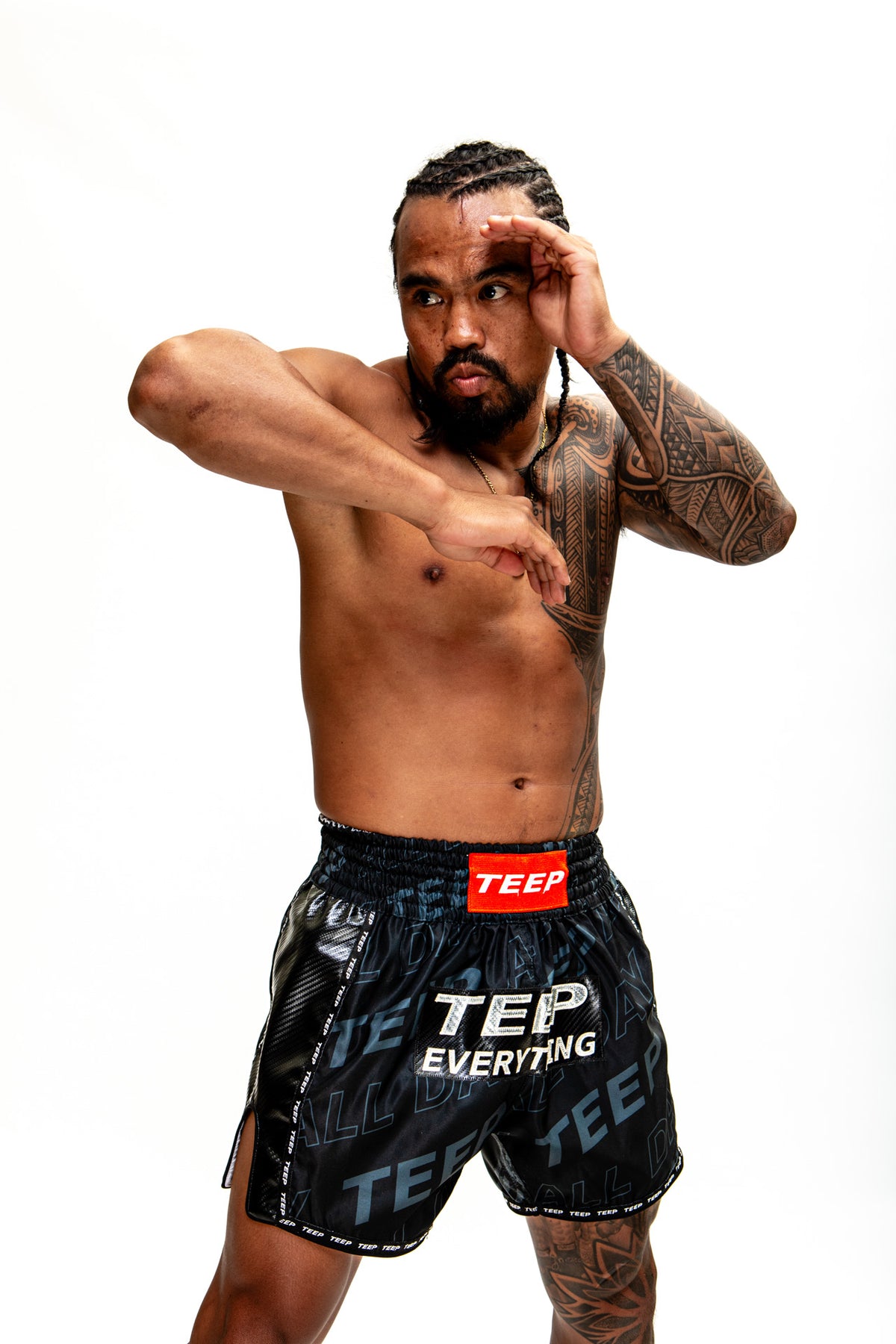 Teep ALL DAY Thai boxing shorts Black

