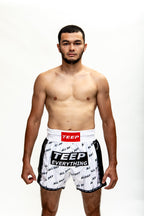 Teep Everything White Thai boxing shorts

