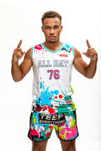 Splash Paint Dry-Fit Gym Vest for Men - Premium Sports Activewear 2026

