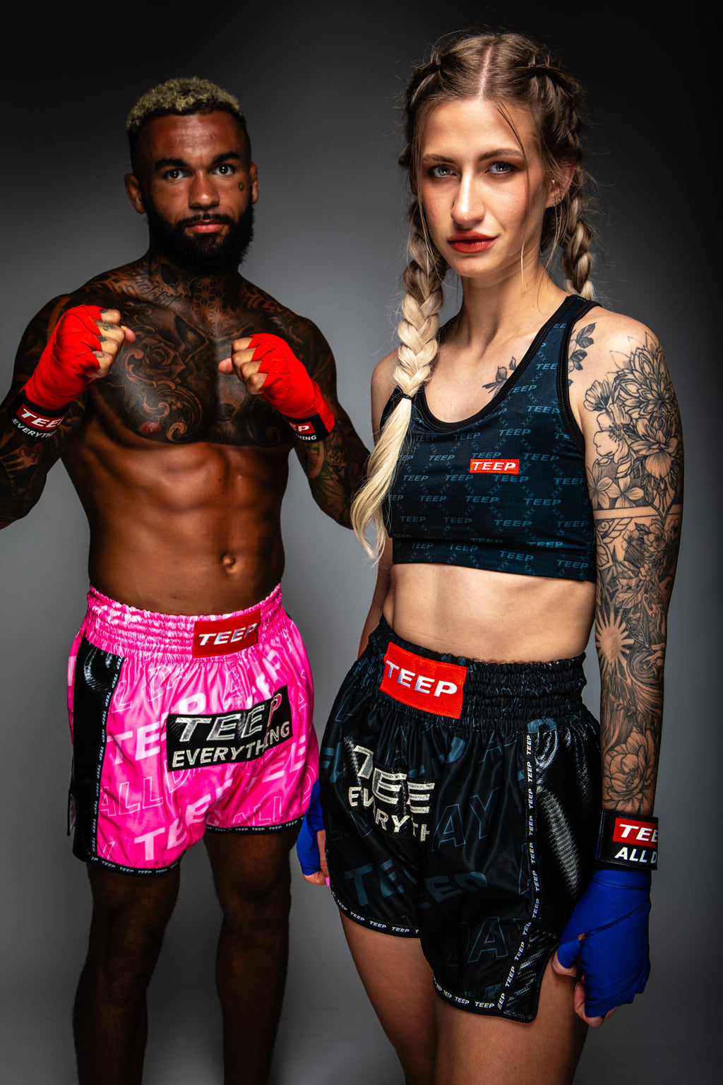 Teep ALL DAY Thai boxing shorts Black

